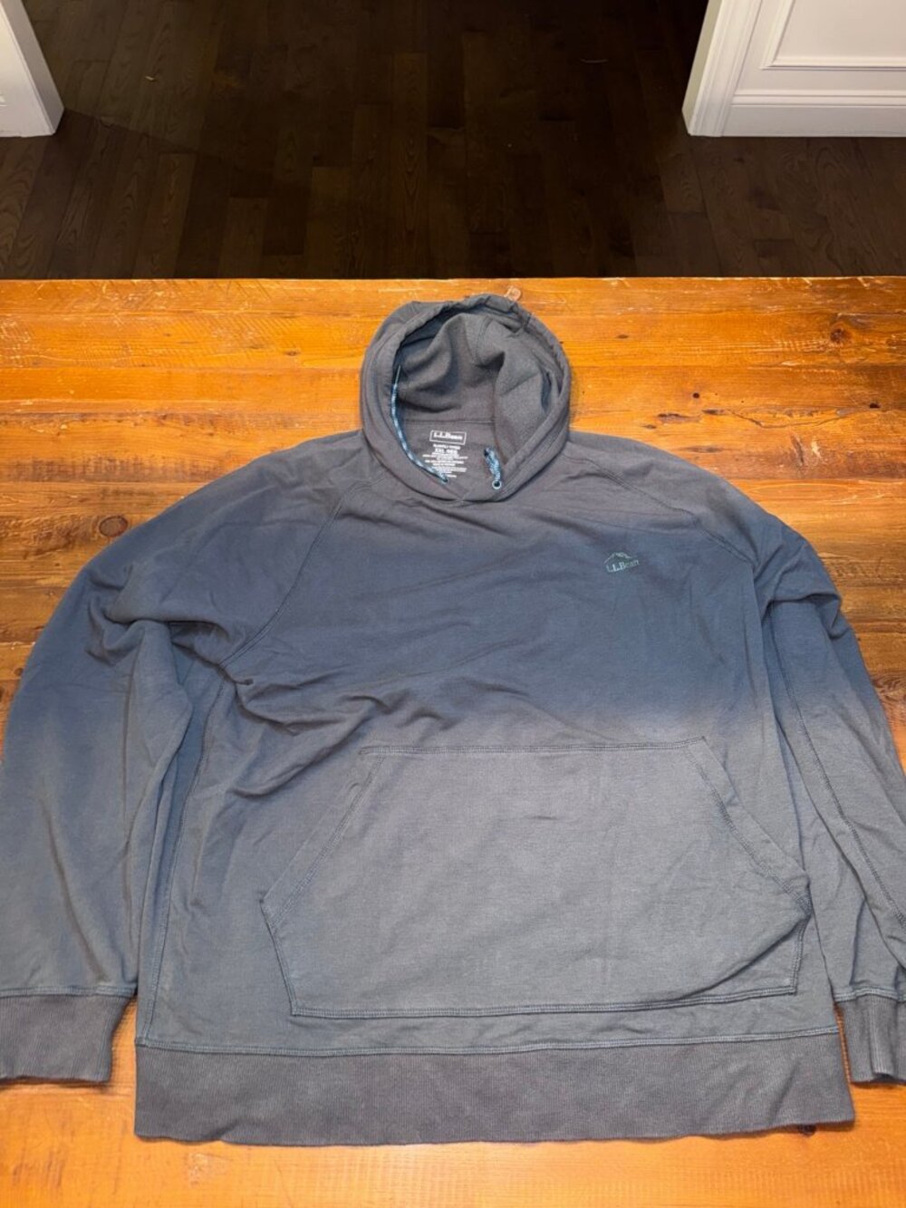 L.L.Bean Comfort Camp Hoodie Men's XXL Gray Slightly Fitted 514927